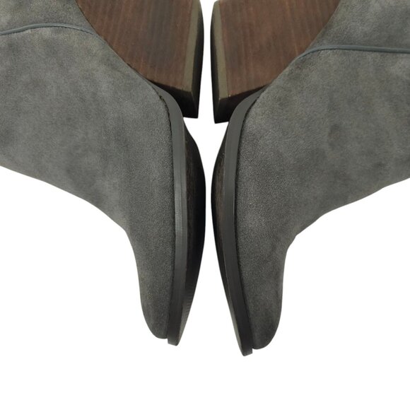 Very Volatile Whitby Ankle Boots Womens Size 10 Suede Leather Wedge Zip Gray - Picture 15 of 16